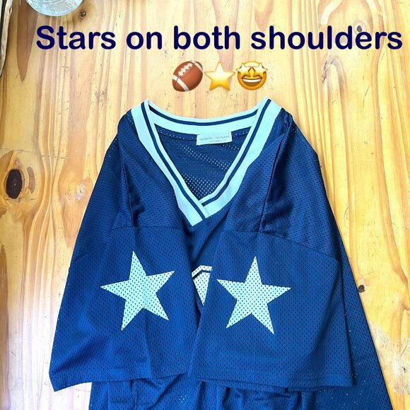 Frankee & Skylarr Dallas Cowboys #98 Mesh Jersey 1X Plus Size Throwback Tunic - Picture 5 of 10